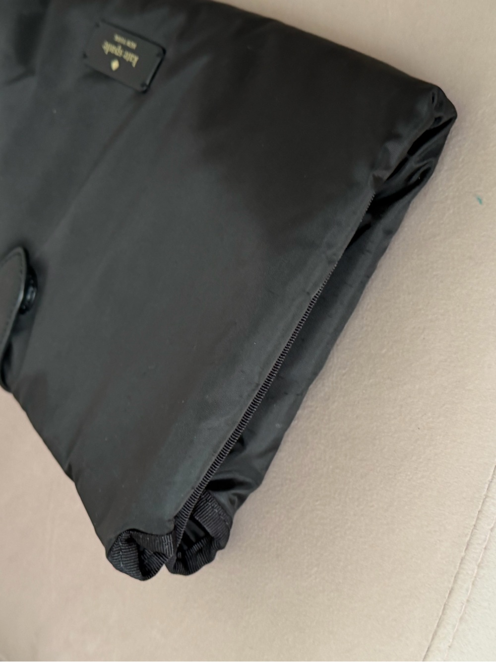 Kate Spade ♠️ Black Nylon Diaper Changing Pad - Picture 5 of 13